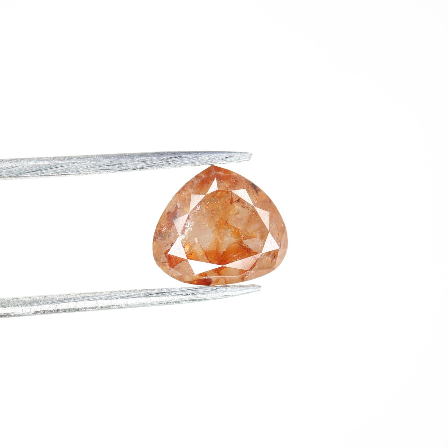 2.14 CT Natural Loose Peach Color Heart Shape Diamond for Engagement Ring - JayKrishna Diamond