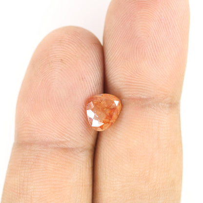 2.14 CT Natural Loose Peach Color Heart Shape Diamond for Engagement Ring - JayKrishna Diamond