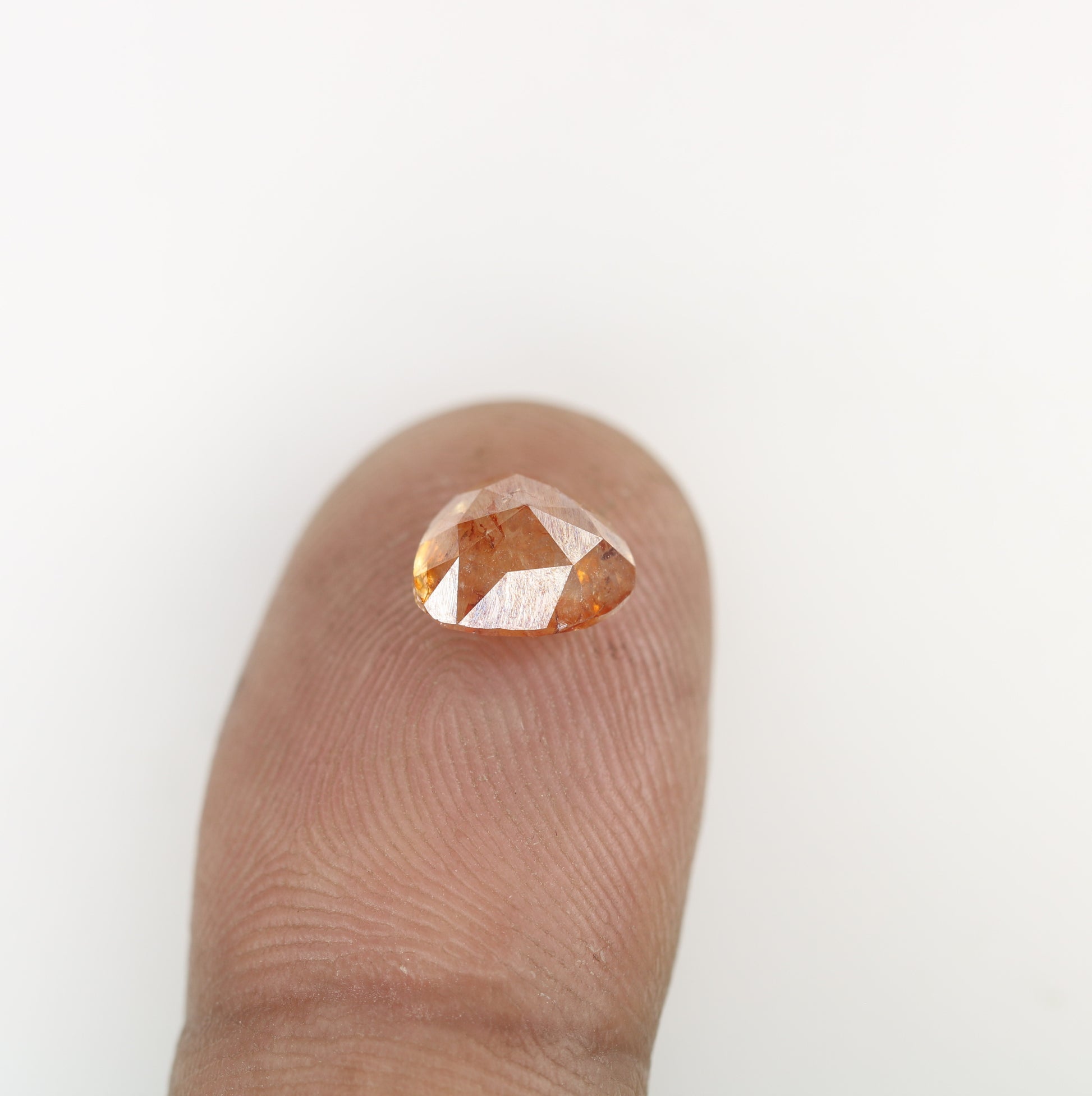 2.14 CT Natural Loose Peach Color Heart Shape Diamond for Engagement Ring - JayKrishna Diamond