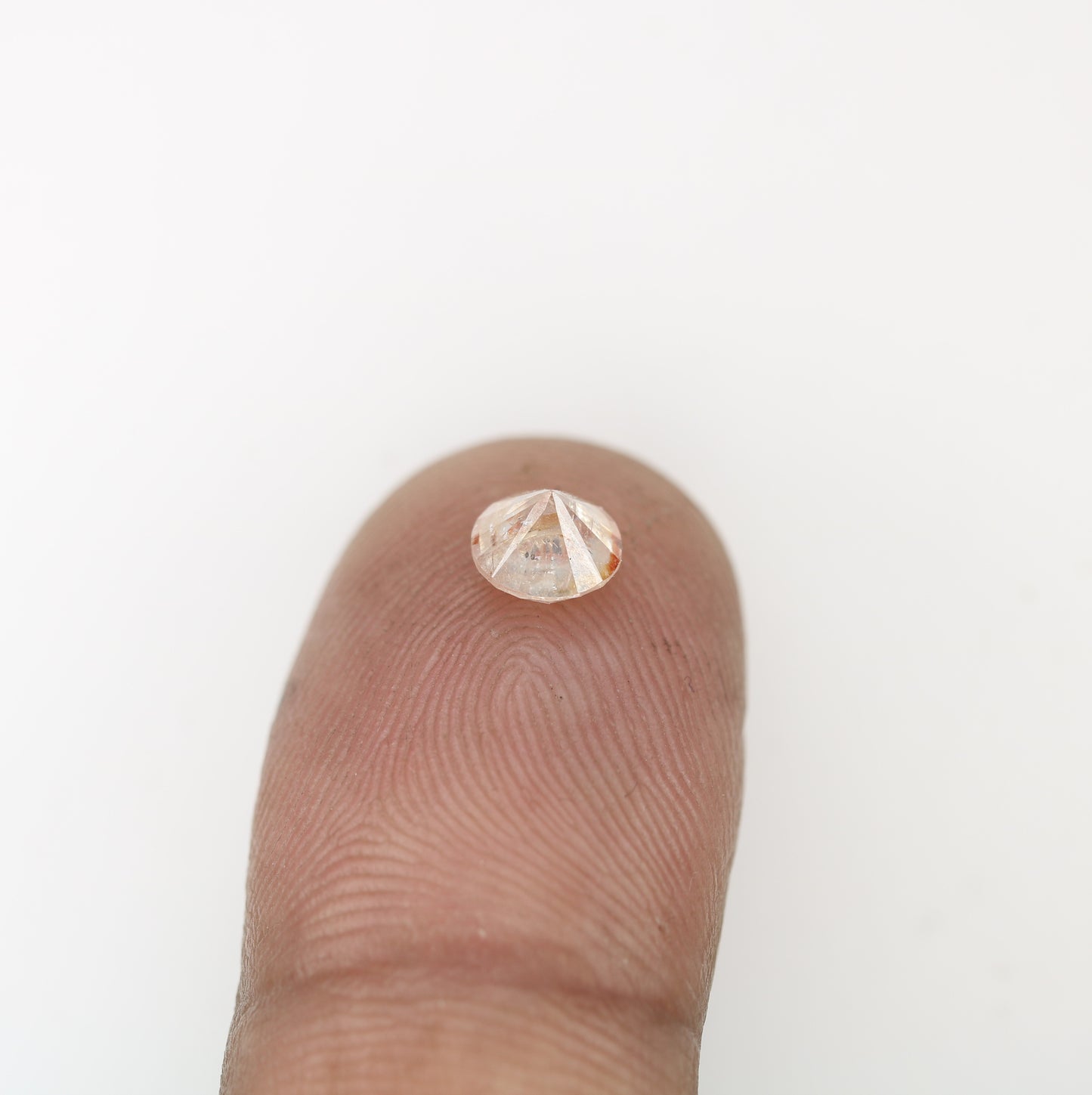 0.84 CT Natural Loose Peach Color Round Brilliant Shape Diamond for Engagement Ring - JayKrishna Diamond