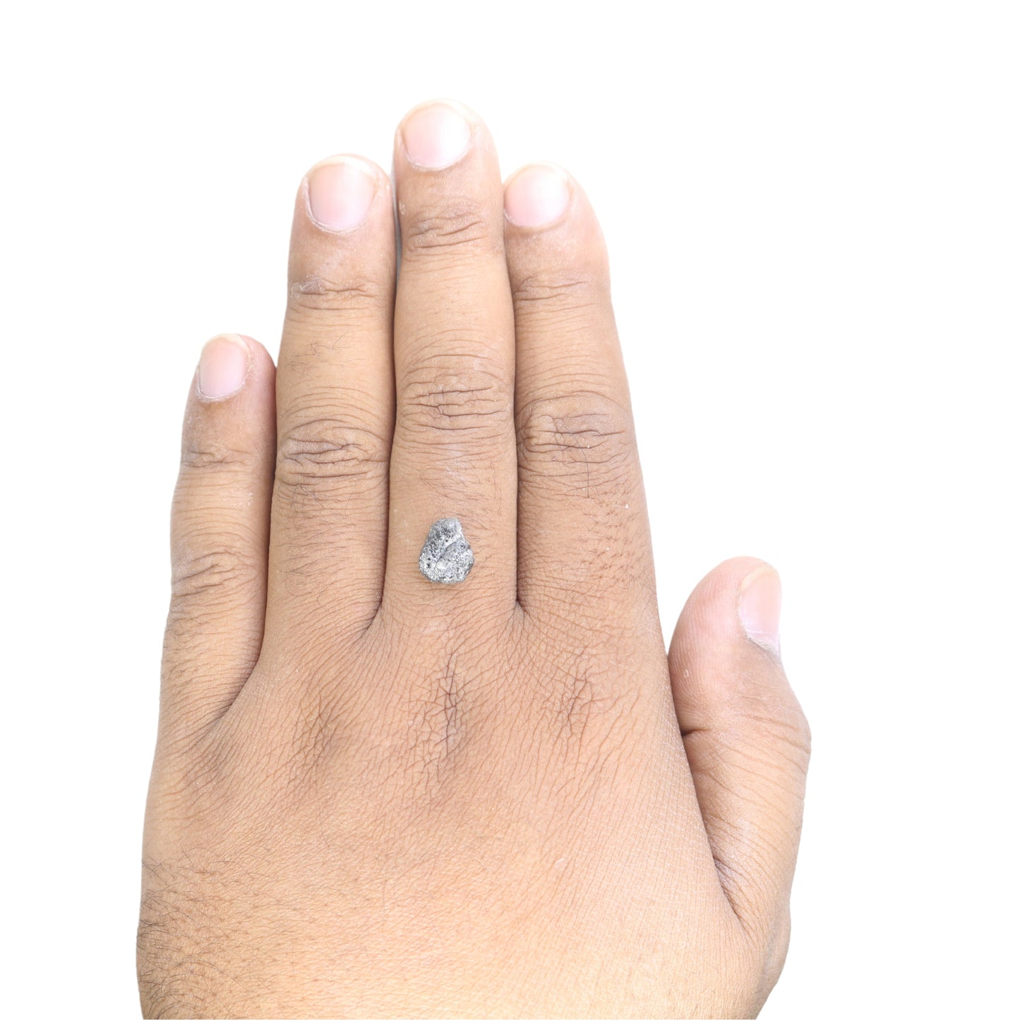 3.37 CT Fancy Salt And Pepper Grey Rough Uncut Diamond For Wedding Ring | Engagement Ring - JayKrishna Diamond