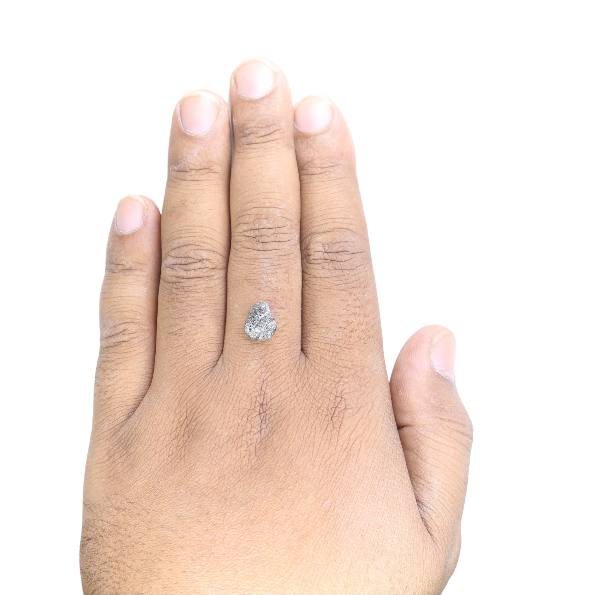 3.37 CT Fancy Salt And Pepper Grey Rough Uncut Diamond For Wedding Ring | Engagement Ring - JayKrishna Diamond
