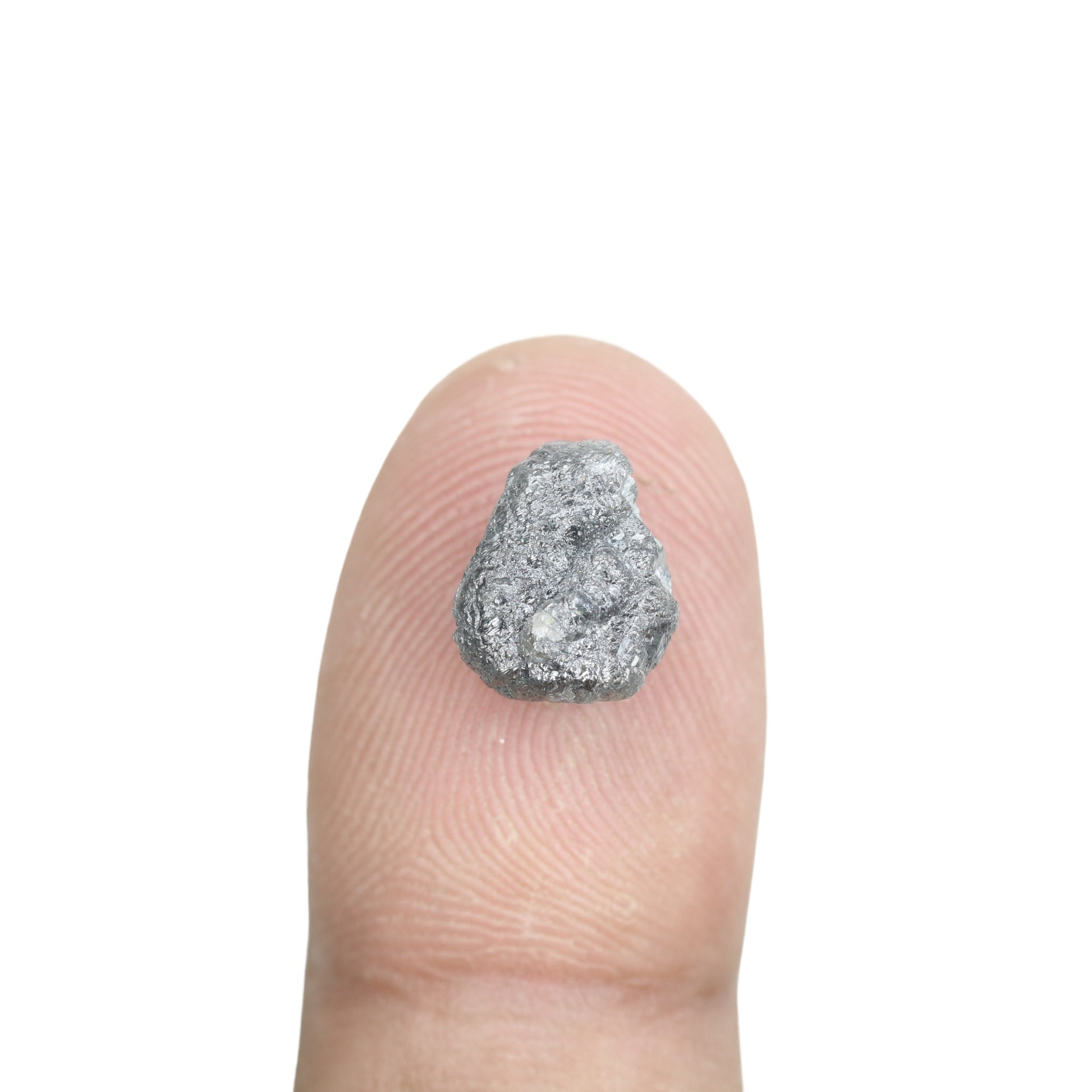 3.37 CT Fancy Salt And Pepper Grey Rough Uncut Diamond For Wedding Ring | Engagement Ring - JayKrishna Diamond