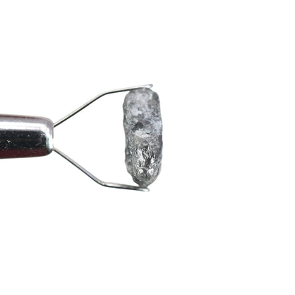 3.37 CT Fancy Salt And Pepper Grey Rough Uncut Diamond For Wedding Ring | Engagement Ring - JayKrishna Diamond