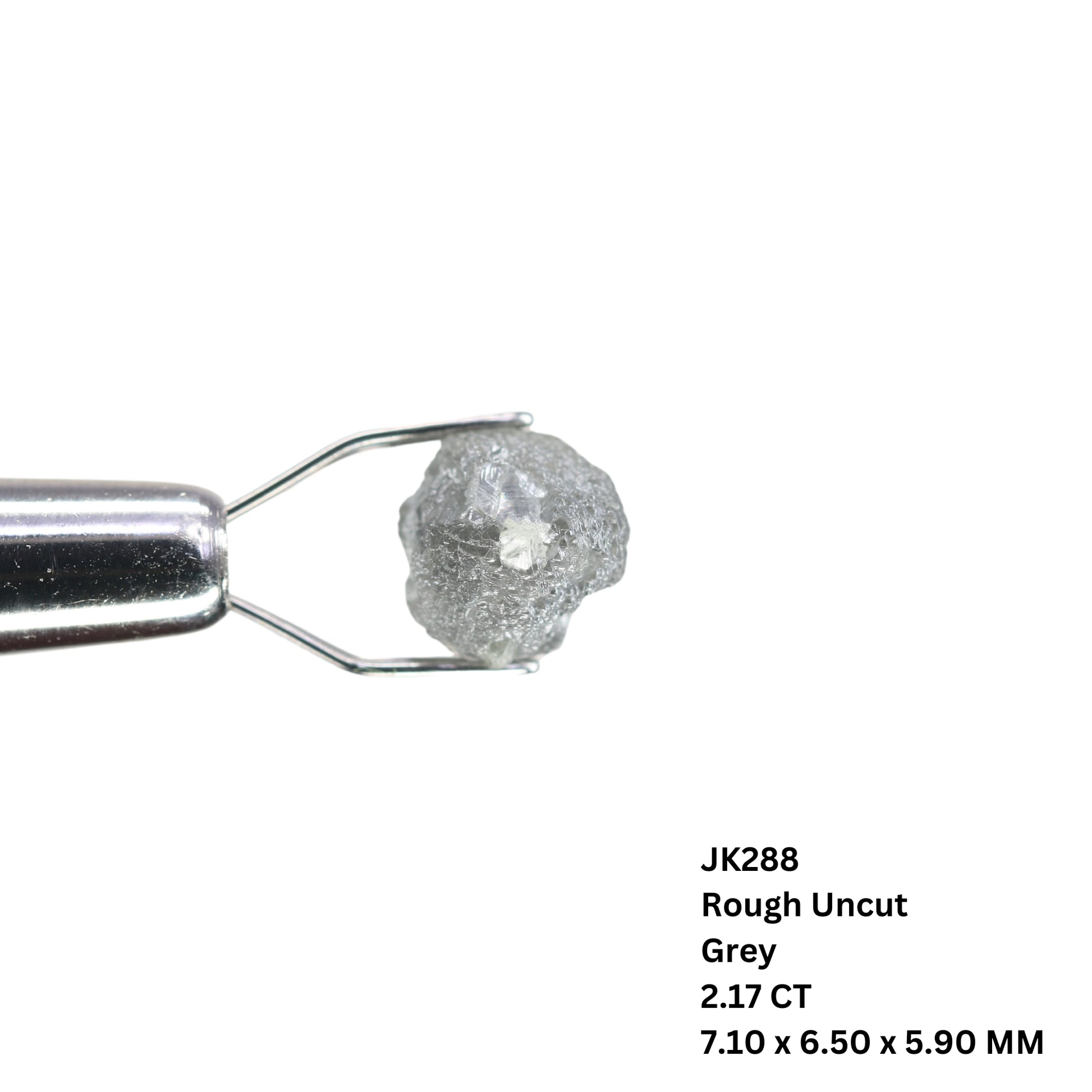 2.17 CT Fancy Grey Rough Uncut Diamond For Proposal Ring | Diamond Pendant - JayKrishna Diamond