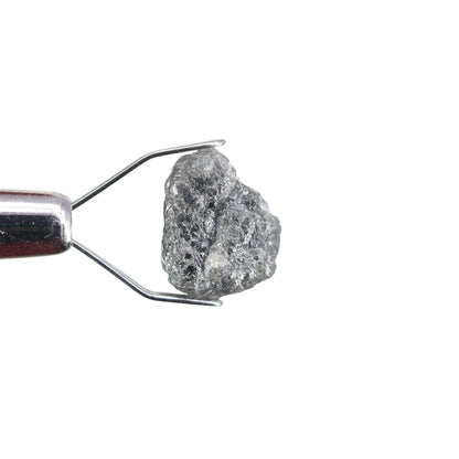 3.37 CT Fancy Salt And Pepper Grey Rough Uncut Diamond For Wedding Ring | Engagement Ring - JayKrishna Diamond