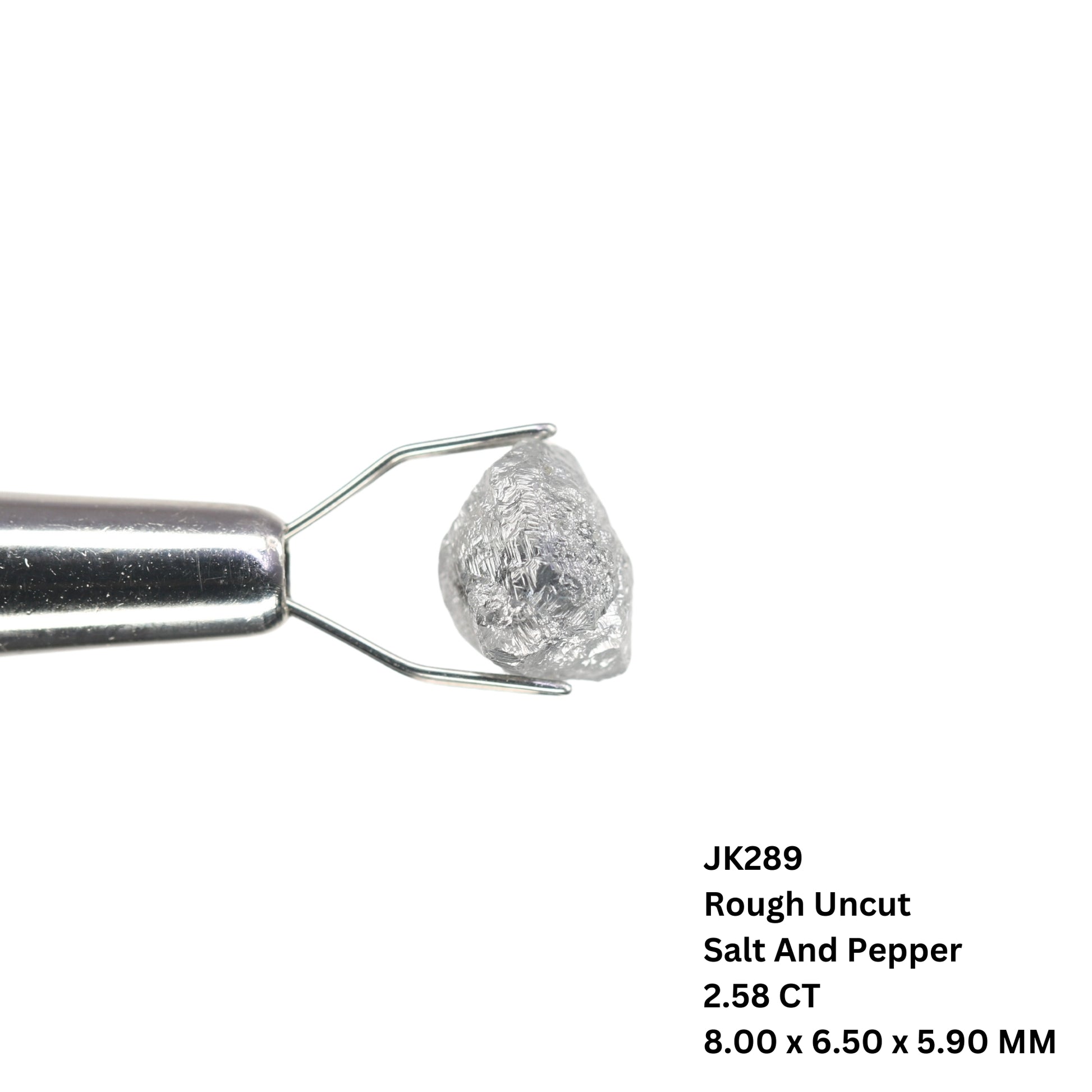 2.58 CT Salt And Pepper Rough Uncut Diamond For Wedding Ring | Engagement Ring | Diamond Pendant - JayKrishna Diamond