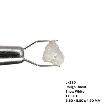 1.05 CT Fancy Snow White Rough Uncut Diamond For Engagement Ring | Gift For Girl Friend | Gift For Sister - JayKrishna Diamond