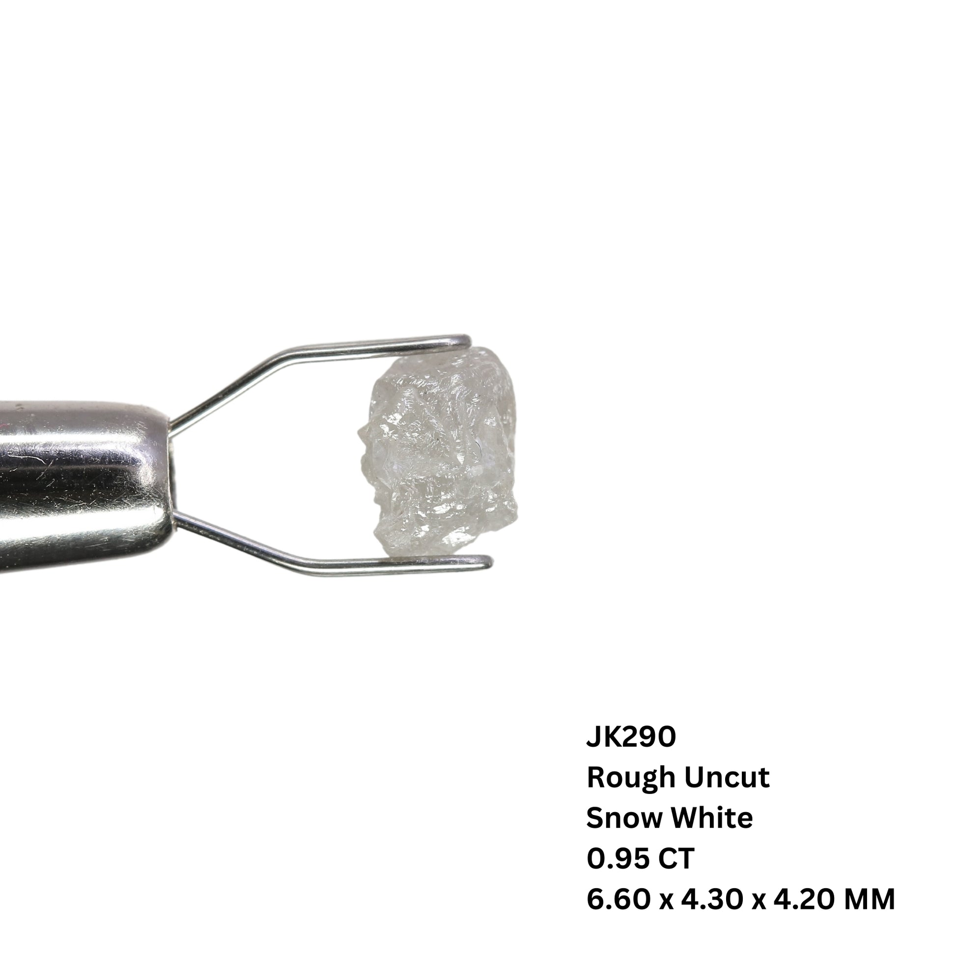 0.95 CT Snow White Rough Uncut Diamond For Wedding Necklace | Wedding Ring | Gift For Her - JayKrishna Diamond