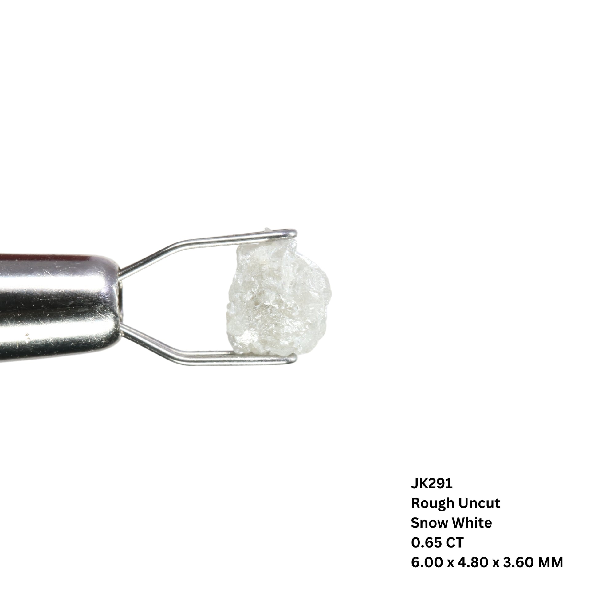 0.65 CT Snow White Rough Uncut Diamond for Engagement Ring - Unique Natural Gemstone for Custom Bridal Jewelry Designs - JayKrishna Diamond