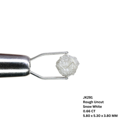 0.66 CT Loose Rough Uncut Snow White Diamond for Wedding Necklace - Unique Gemstone for Wedding Ring and Perfect Gift for Her - JayKrishna Diamond