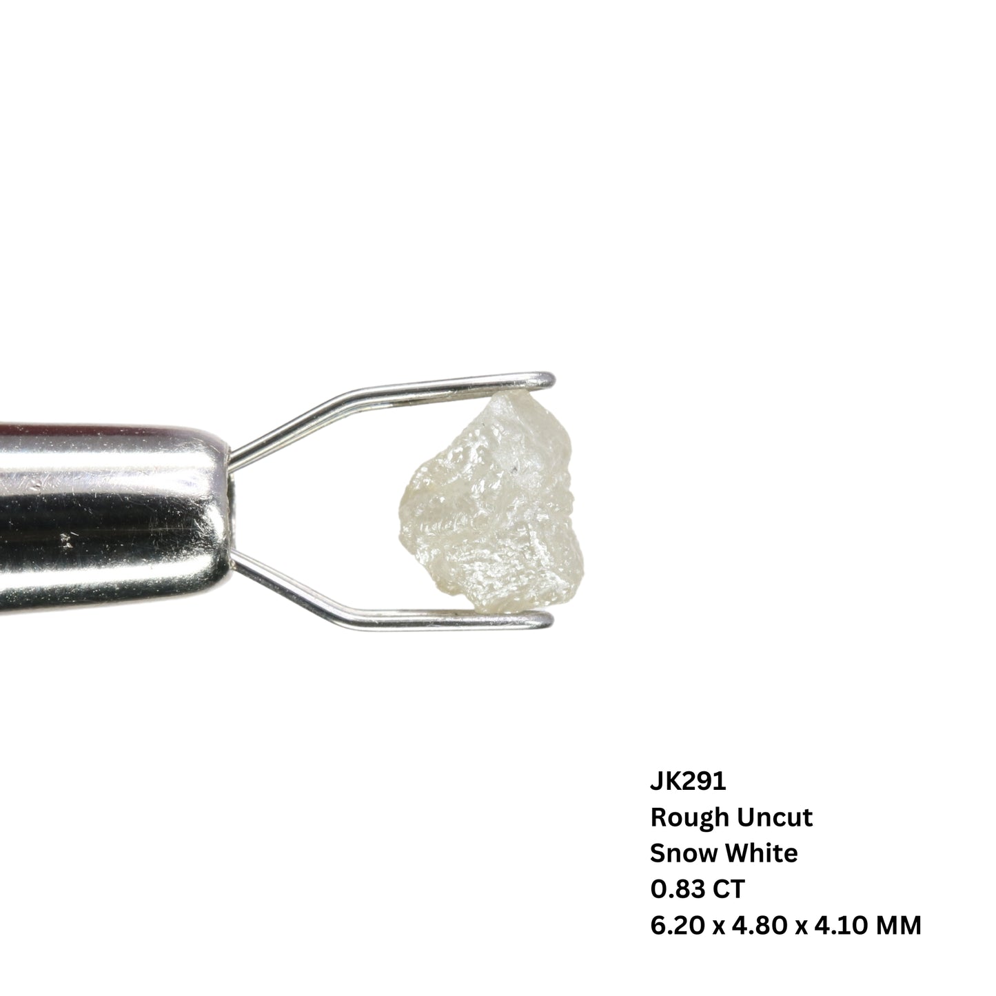 0.83 CT Snow White Rough Uncut Diamond For Engagement Ring - JayKrishna Diamond