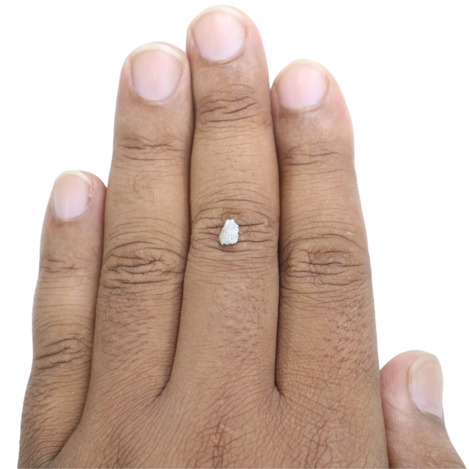 0.65 CT Snow White Rough Uncut Diamond for Engagement Ring - Unique Natural Gemstone for Custom Bridal Jewelry Designs - JayKrishna Diamond
