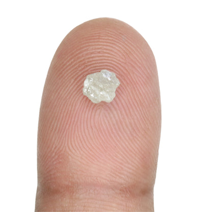 0.73 CT Fancy Snow White Rough Uncut Diamond For Wedding Ring | Gift For Girl Friend - JayKrishna Diamond