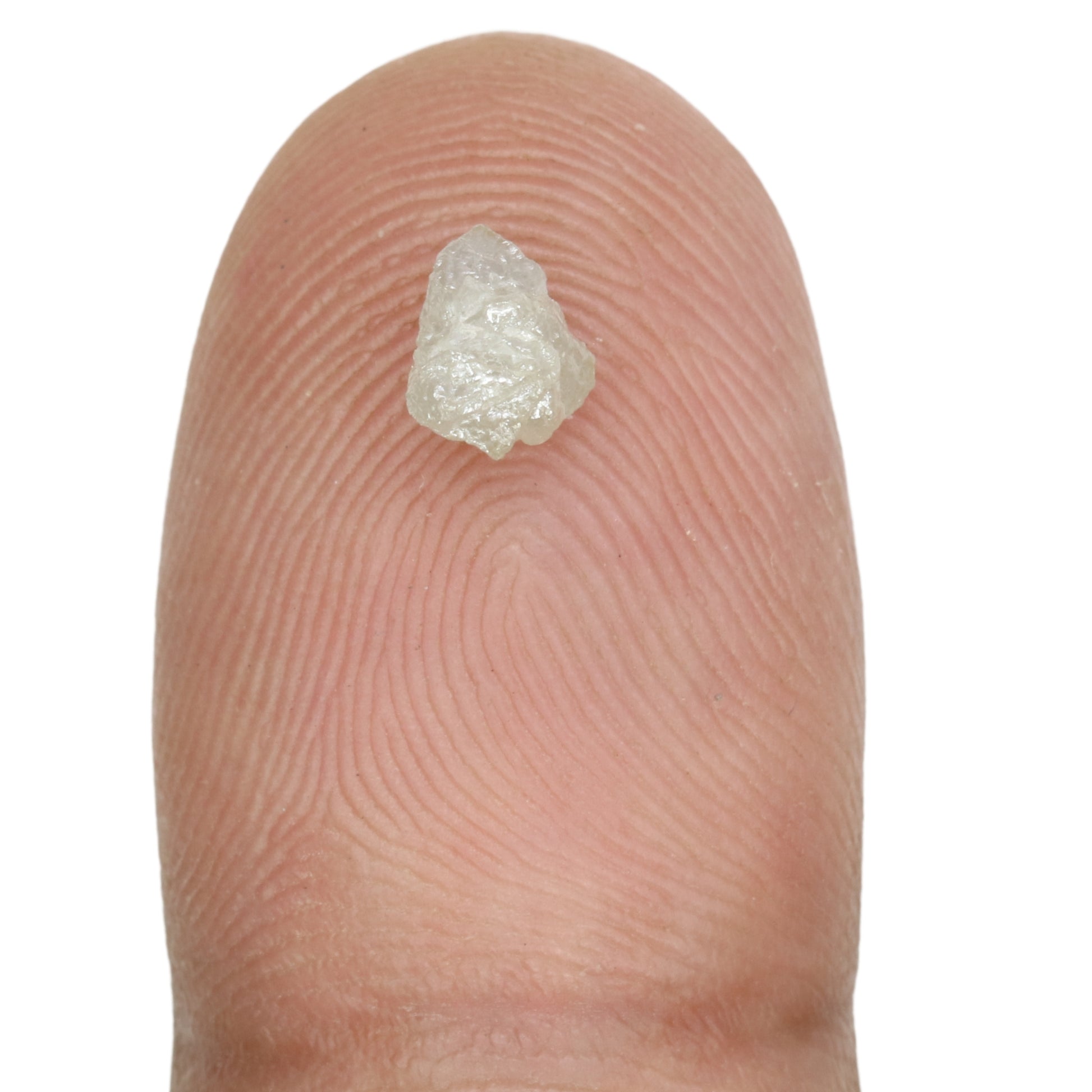 0.83 CT Snow White Rough Uncut Diamond For Engagement Ring - JayKrishna Diamond
