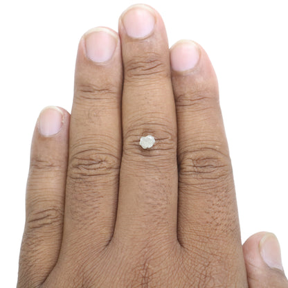 0.73 CT Fancy Snow White Rough Uncut Diamond For Wedding Ring | Gift For Girl Friend - JayKrishna Diamond