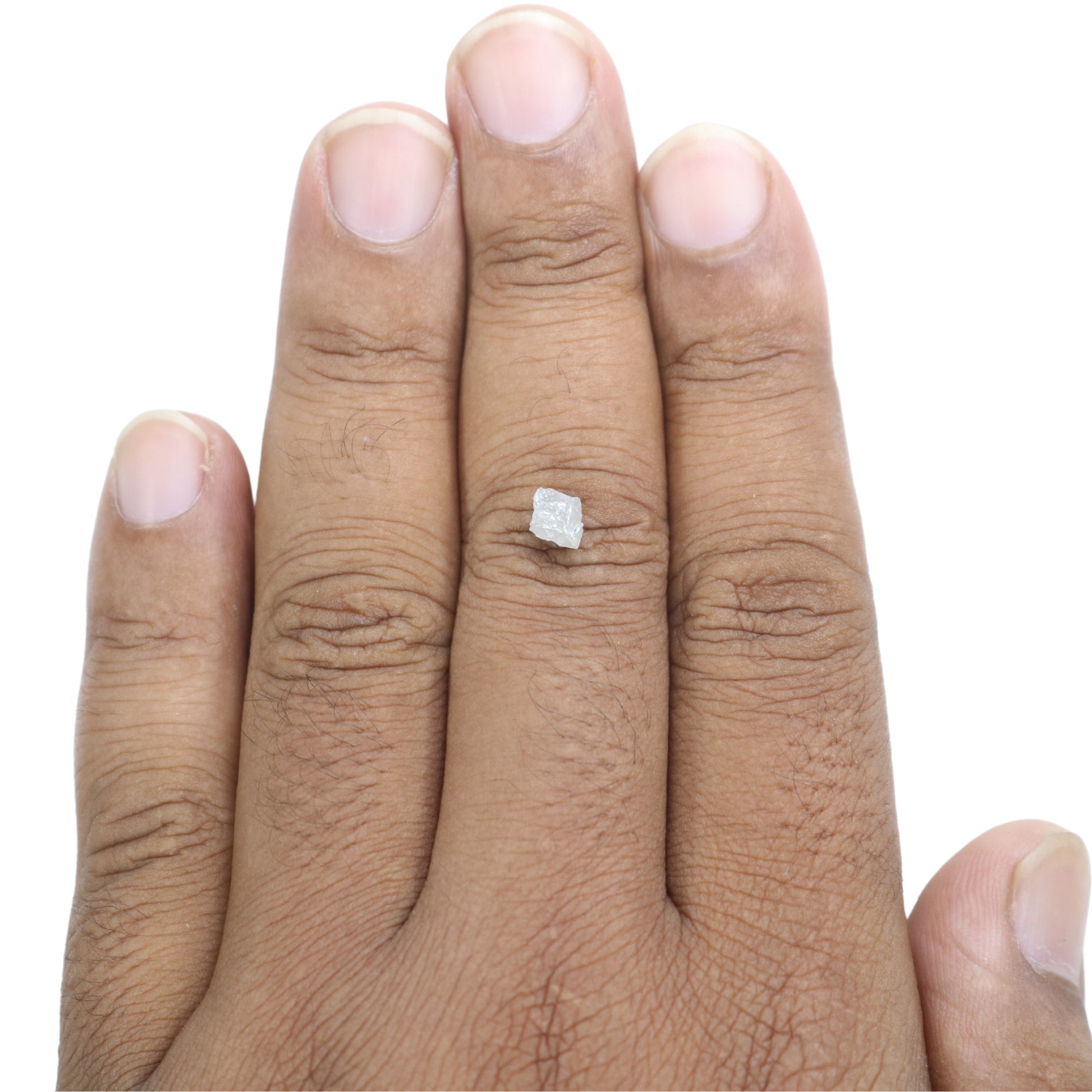 0.99 CT Rough Uncut Snow White Diamond For Proposal Ring | Gift For Girl Friend - JayKrishna Diamond