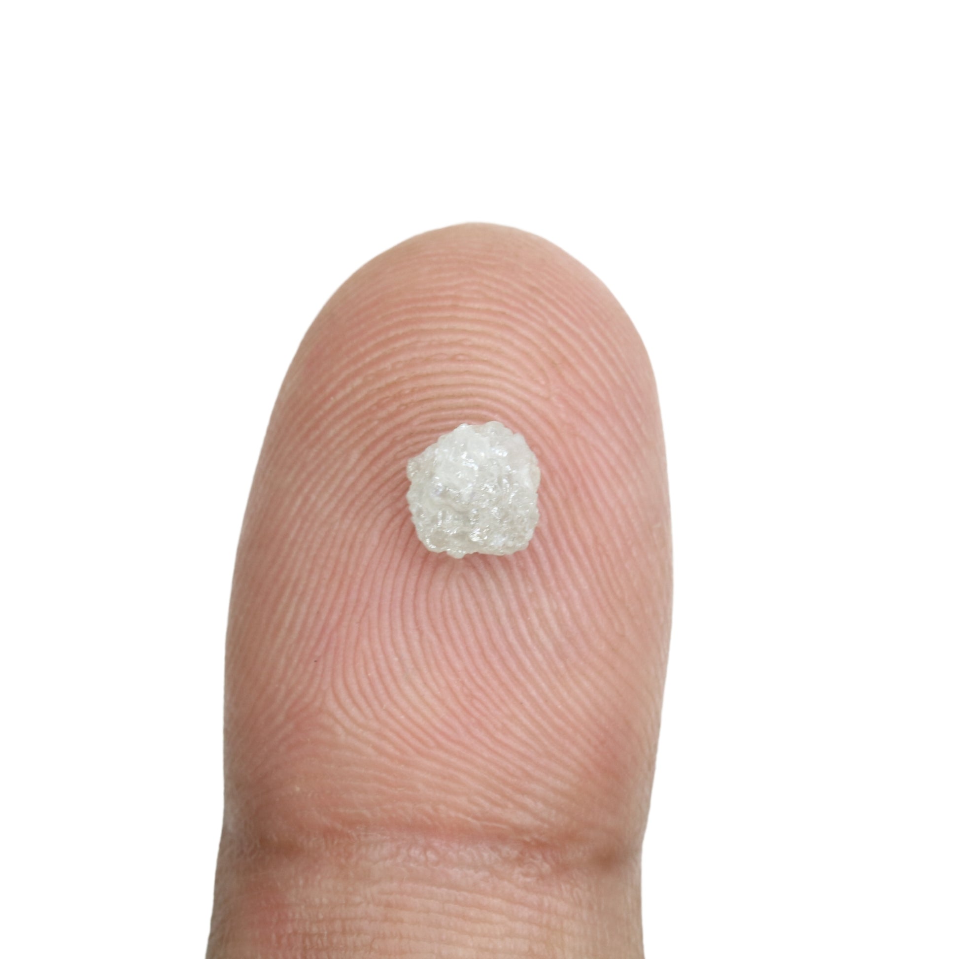 0.99 CT Rough Uncut Snow White Diamond For Halo Set Ring | Engagement Ring | Gift For Girl Friend - JayKrishna Diamond