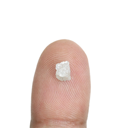 0.74 CT Rough Uncut Snow White Diamond For Wedding Ring | Gift For Daughter | Gift For Sister - JayKrishna Diamond