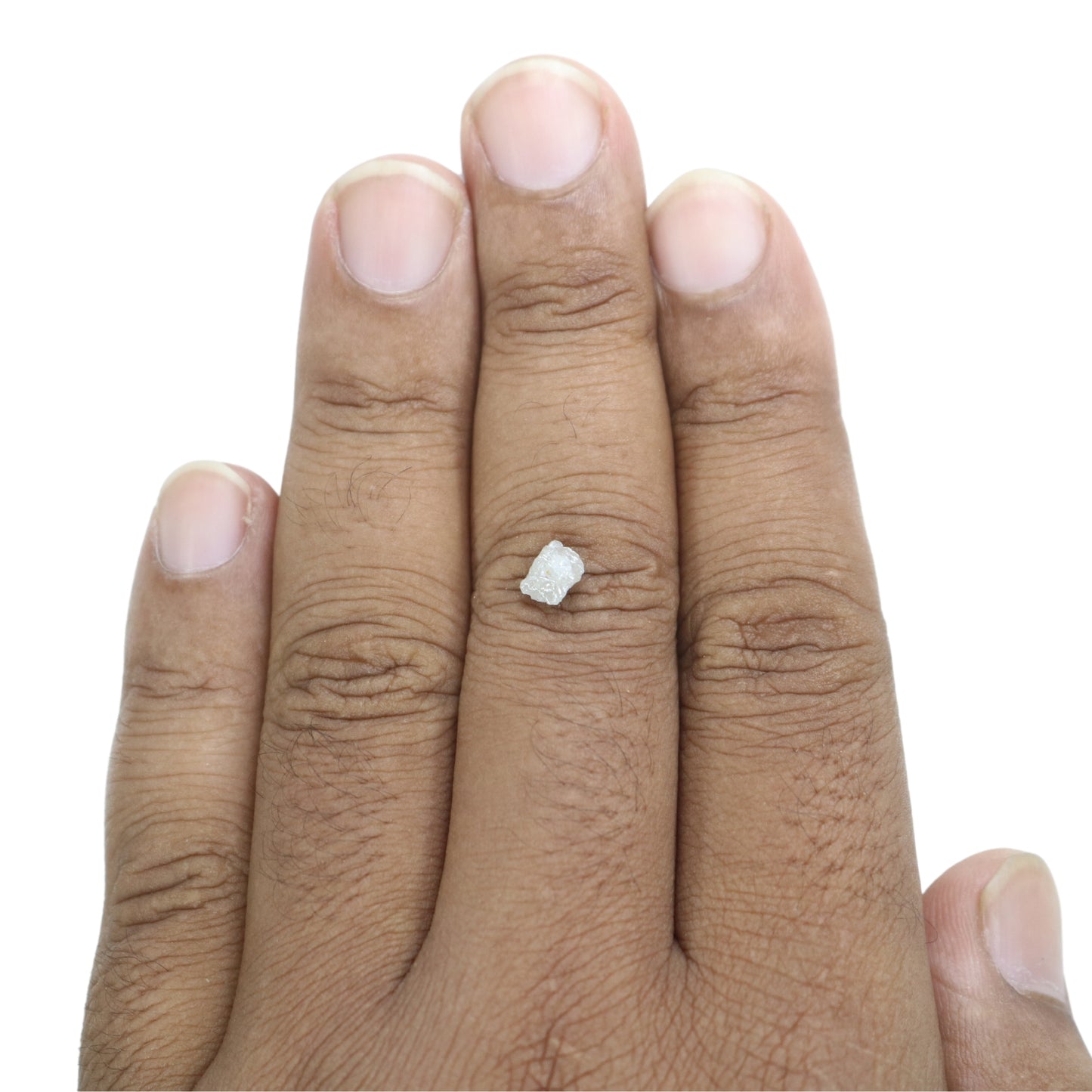 0.74 CT Rough Uncut Snow White Diamond For Wedding Ring | Gift For Daughter | Gift For Sister - JayKrishna Diamond