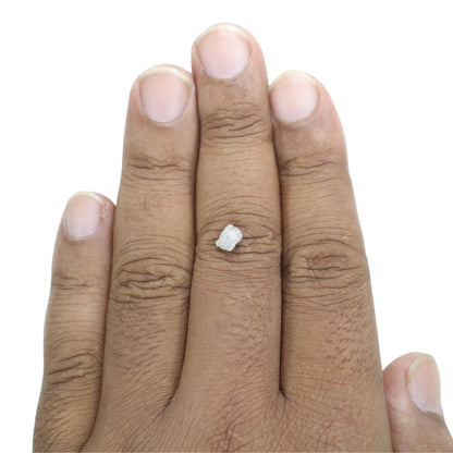 0.74 CT Rough Uncut Snow White Diamond For Wedding Ring | Gift For Daughter | Gift For Sister - JayKrishna Diamond