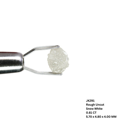 0.81 CT Fancy Snow White Rough Uncut Diamond For Statement Jewelry | Diamond Ring - JayKrishna Diamond