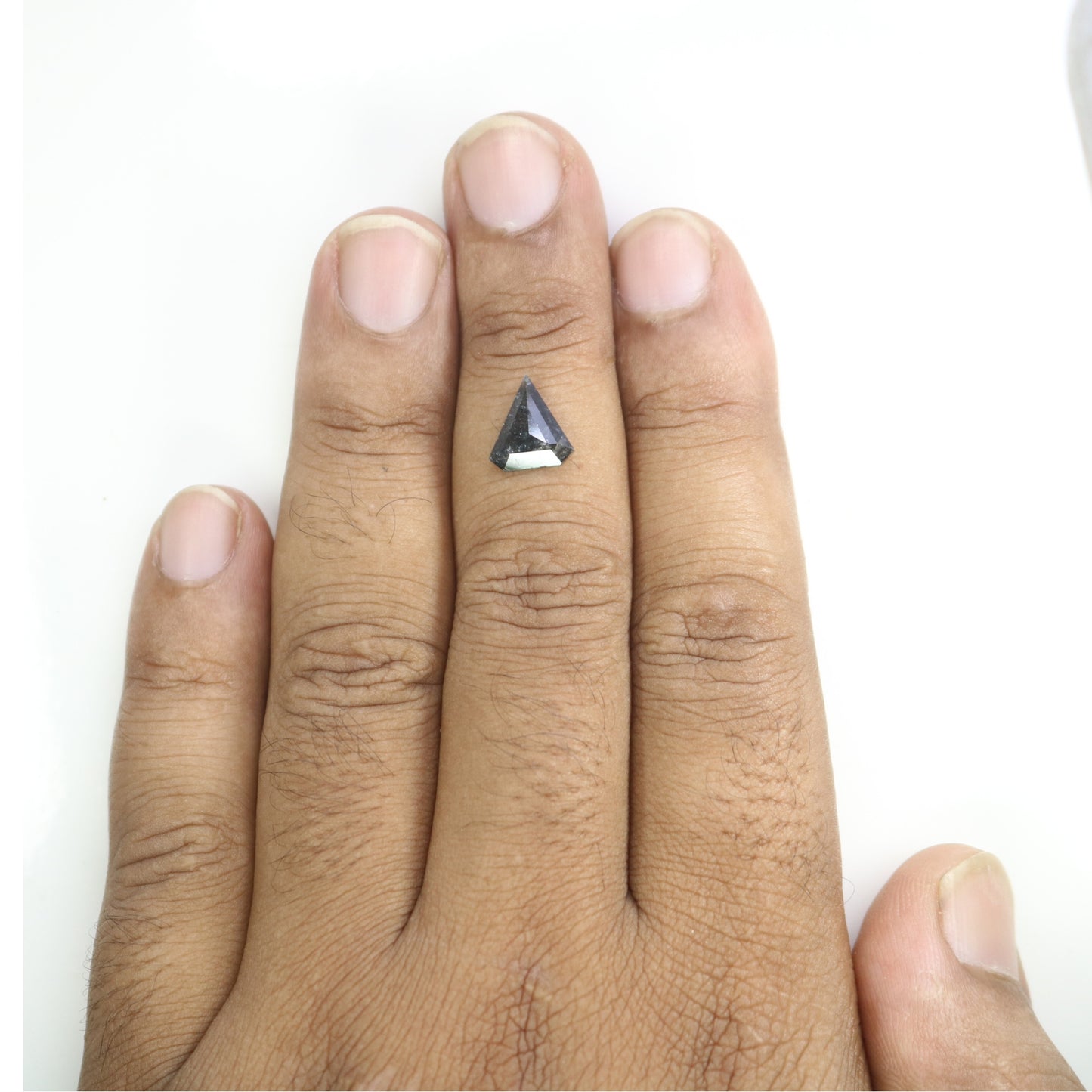 1.22 CT Salt And Pepper Rustic Diamond For Engagement Ring - JayKrishna Diamond