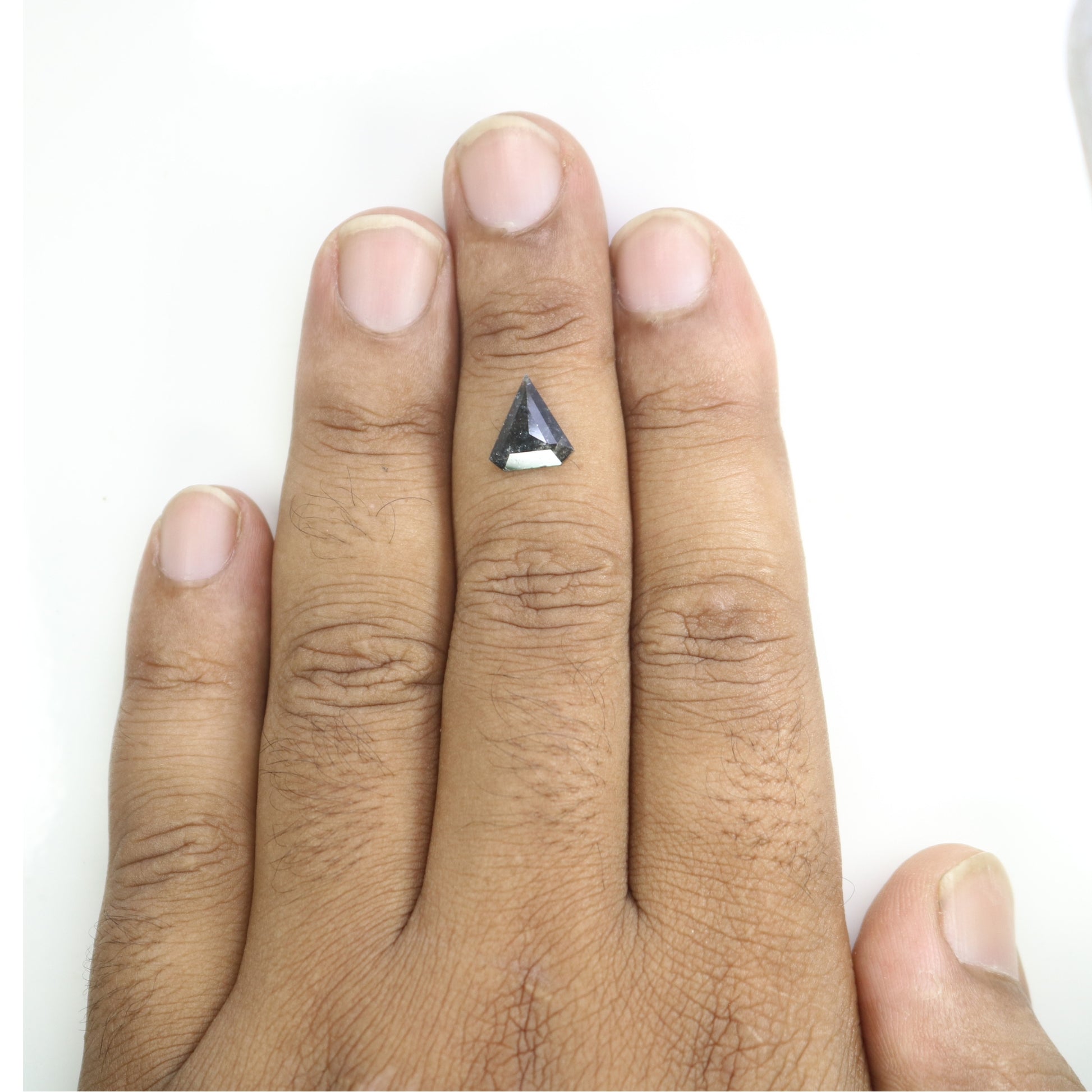 1.22 CT Salt And Pepper Rustic Diamond For Engagement Ring - JayKrishna Diamond