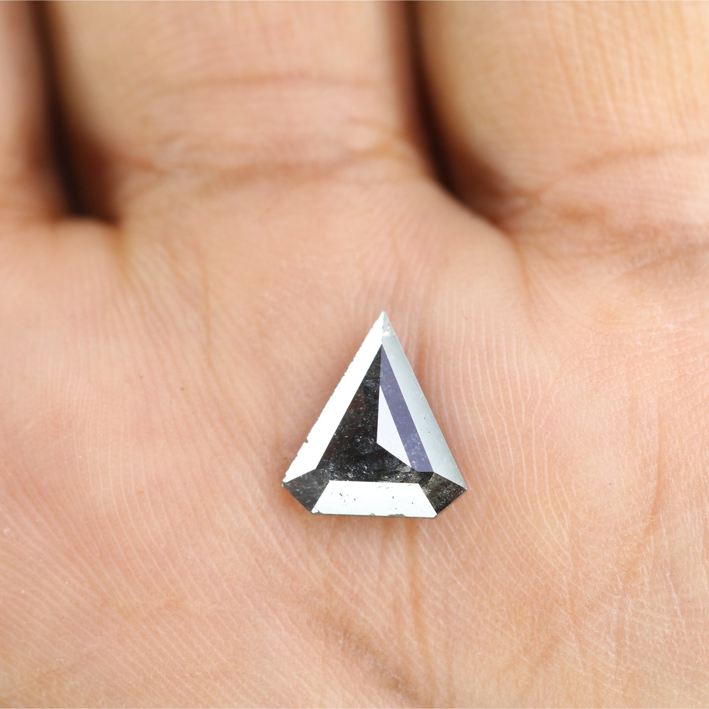 1.22 CT Salt And Pepper Rustic Diamond For Engagement Ring - JayKrishna Diamond