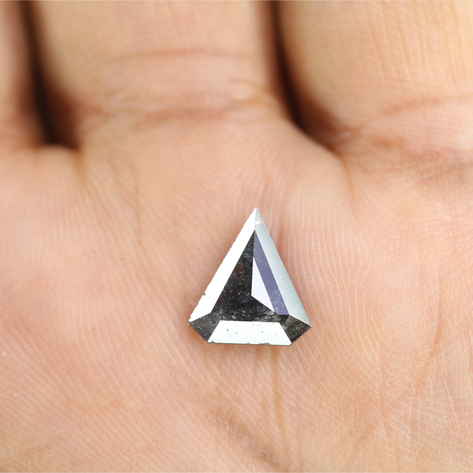 1.22 CT Salt And Pepper Rustic Diamond For Engagement Ring - JayKrishna Diamond