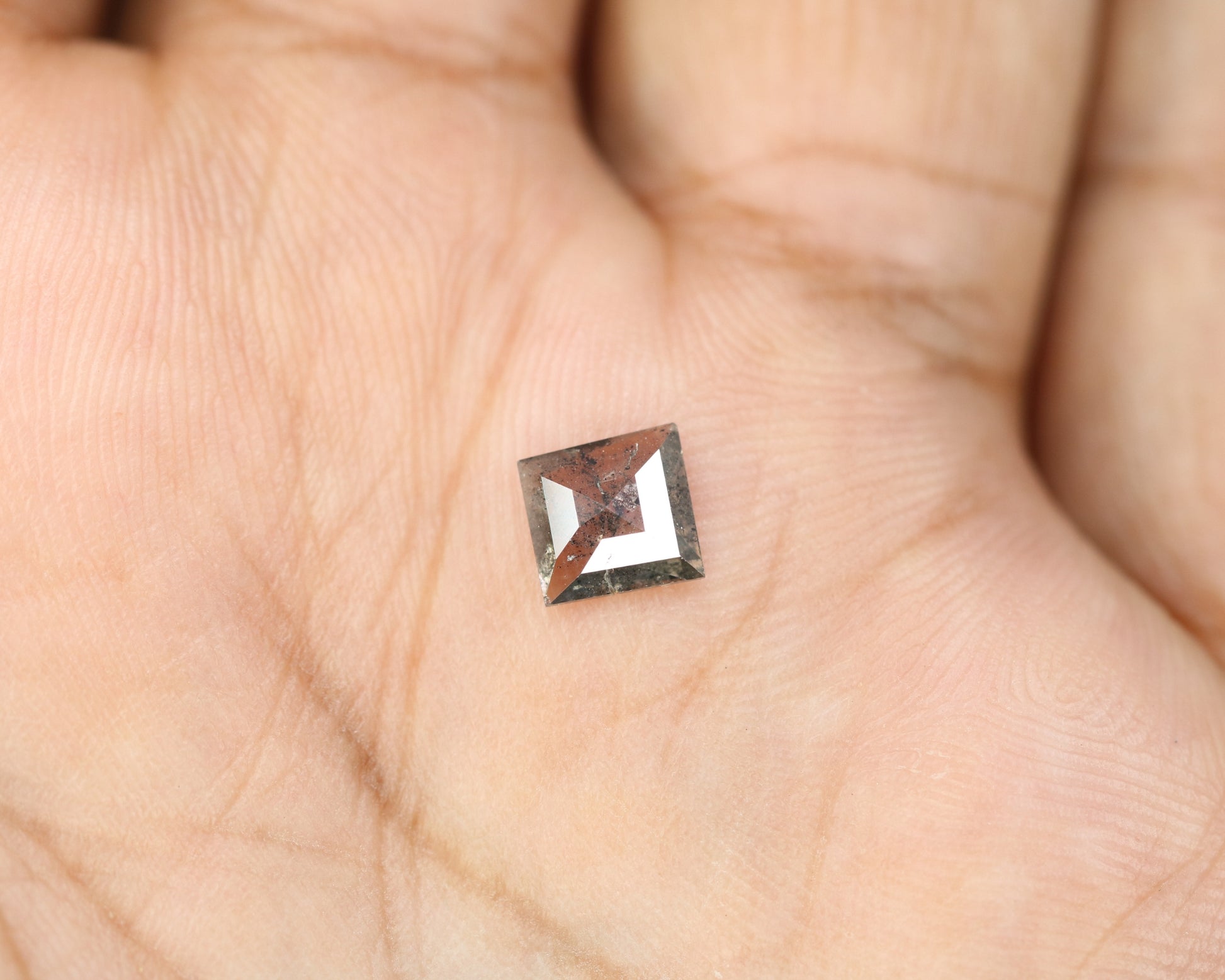 0.68 CT Geometric Shape Salt And Pepper Rustic Natural Diamond For Wedding Jewelry | Gift For Sister | Gift For Daughter - JayKrishna Diamond