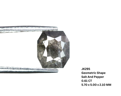 0.61 CT Salt and Pepper Geometric Shape Diamond for a Contemporary Engagement Ring: Multi-Functional Diamond Pendant Design - JayKrishna Diamond