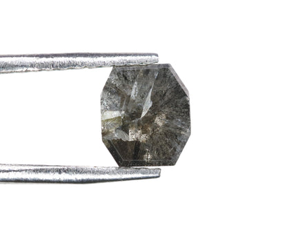 0.61 CT Salt and Pepper Geometric Shape Diamond for a Contemporary Engagement Ring: Multi-Functional Diamond Pendant Design - JayKrishna Diamond