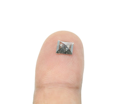 0.68 CT Geometric Shape Salt And Pepper Rustic Natural Diamond For Wedding Jewelry | Gift For Sister | Gift For Daughter - JayKrishna Diamond