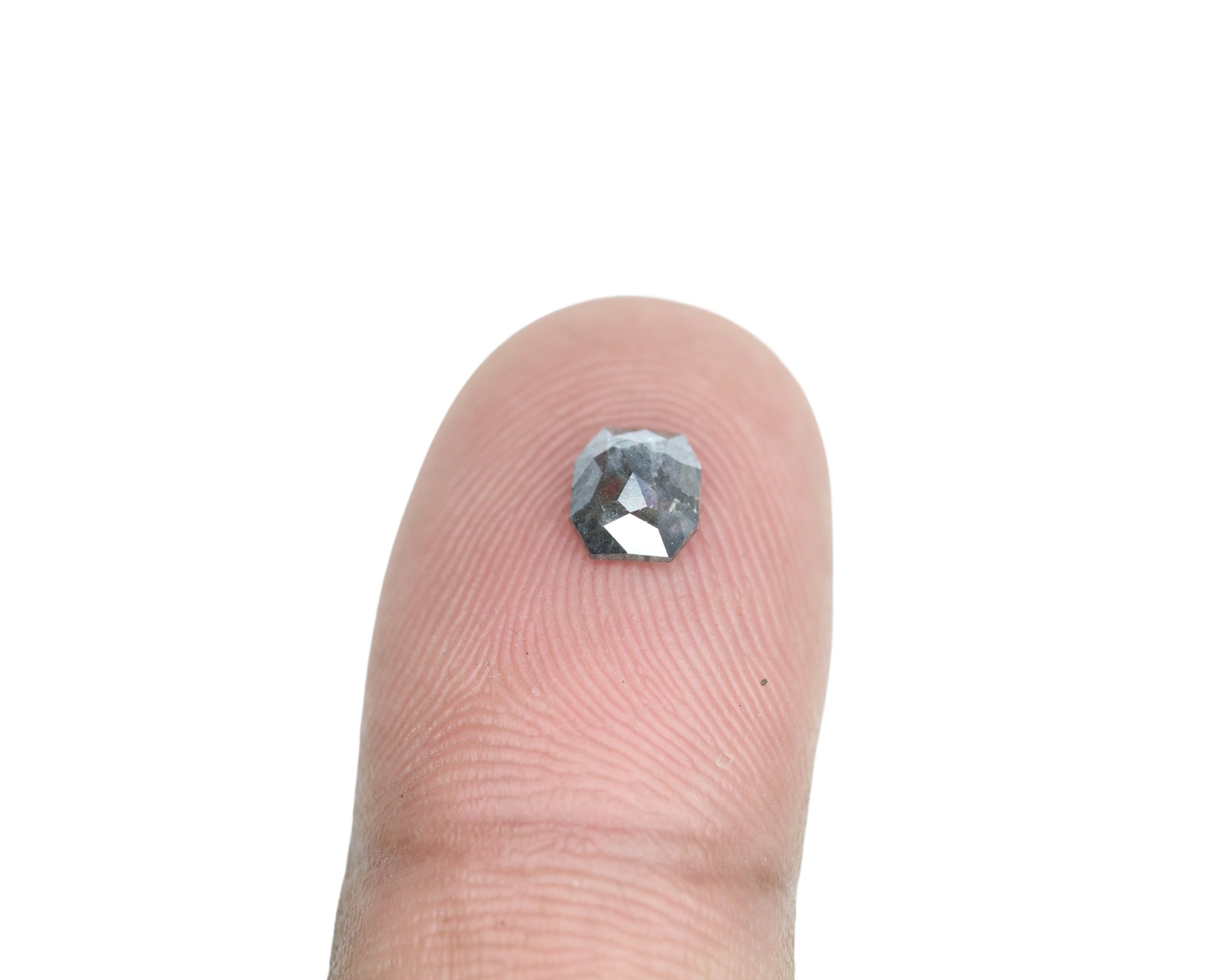 0.61 CT Salt and Pepper Geometric Shape Diamond for a Contemporary Engagement Ring: Multi-Functional Diamond Pendant Design - JayKrishna Diamond