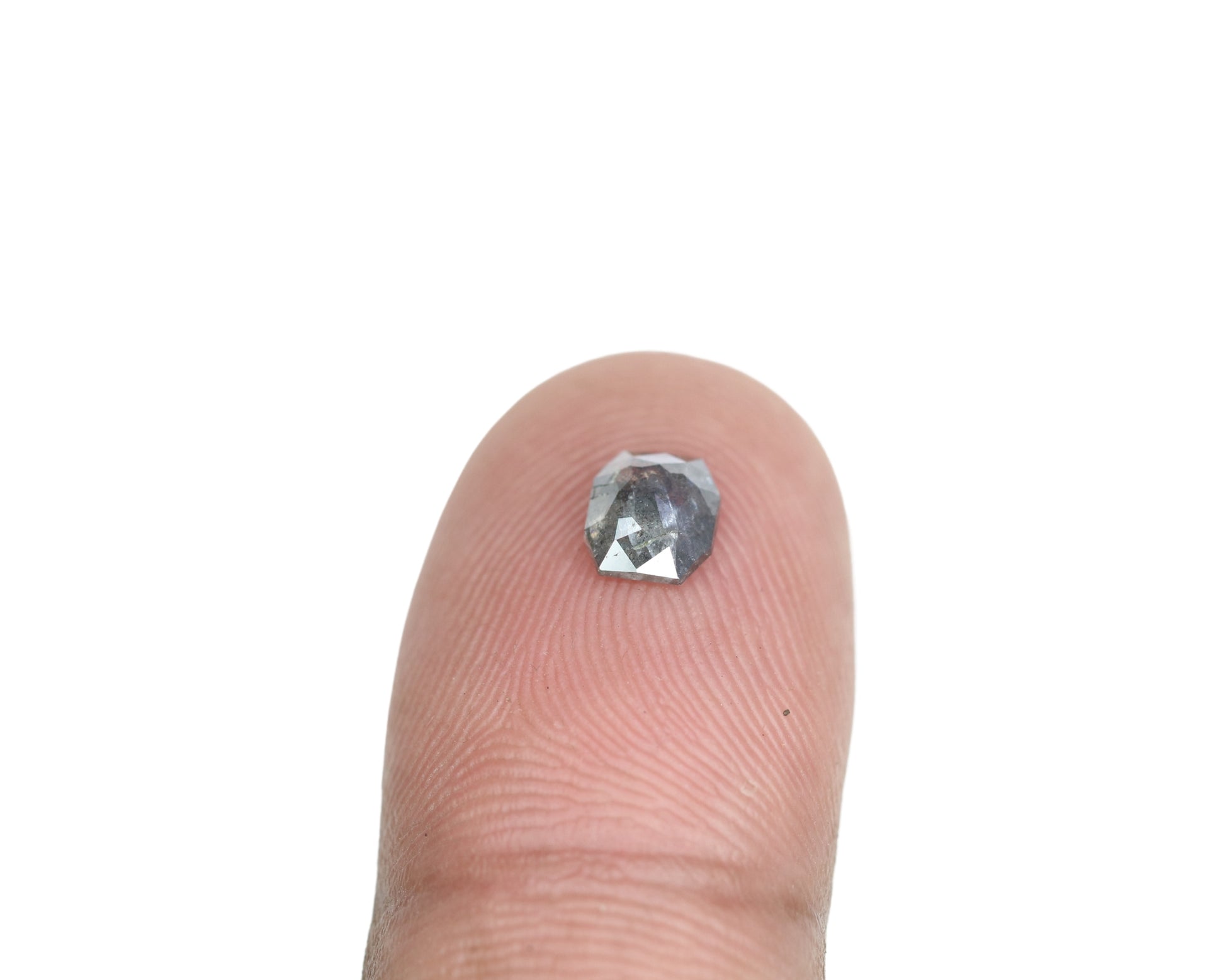 0.61 CT Salt and Pepper Geometric Shape Diamond for a Contemporary Engagement Ring: Multi-Functional Diamond Pendant Design - JayKrishna Diamond