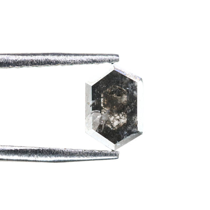 0.50 CT Salt And Pepper Hexagon Shape Rustic Diamond For Halo set Ring | Bezel Set Ring | Gift For Her - JayKrishna Diamond