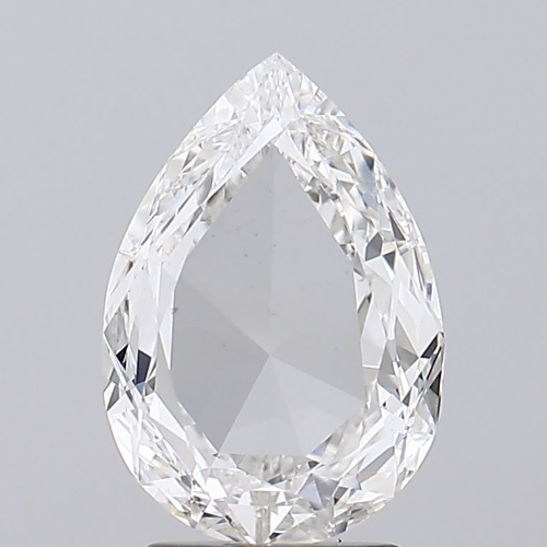 2.12 Carat F-VS2 Pear Rose Cut Lab Grown Diamond | IGI Certified