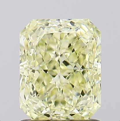 Natural 1.51 Carat Radiant Cut Fancy Light Yellow Diamond VVS2 Clarity Loose Gemstone