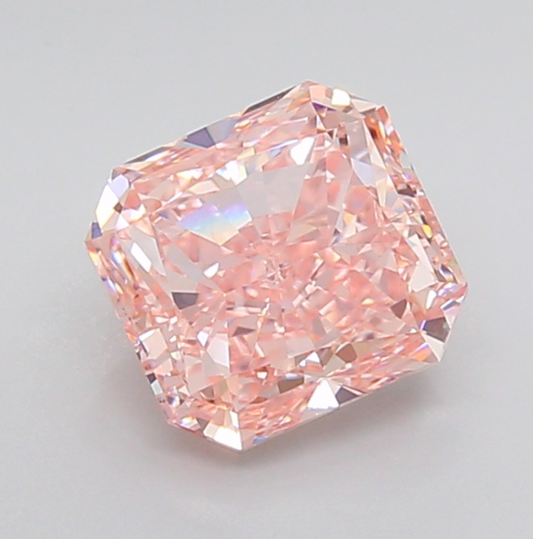 3 CT Square Radiant Cut Lab Grown Diamond | Fancy Intense Pink Color | IGI Certified Loose Diamond