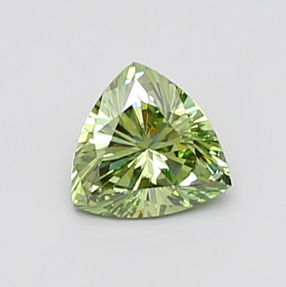 1.00 CT Triangle Cut Lab Grown Diamond Fancy Vivid Green Color | IGI Certified | Lab Created Diamond for Rings