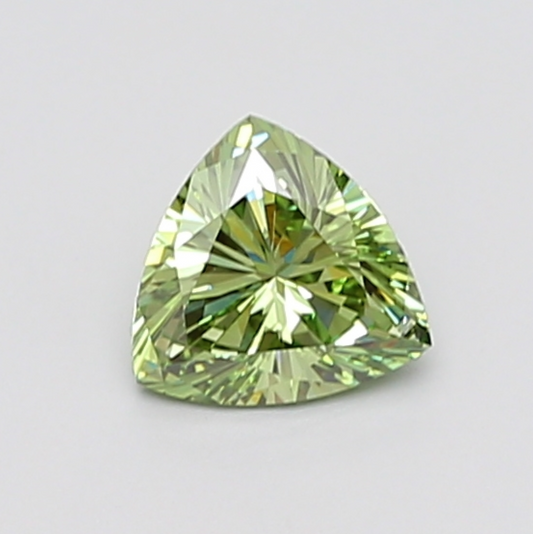 1.00 CT Triangle Cut Lab Grown Diamond Fancy Vivid Green Color | IGI Certified | Lab Created Diamond for Rings