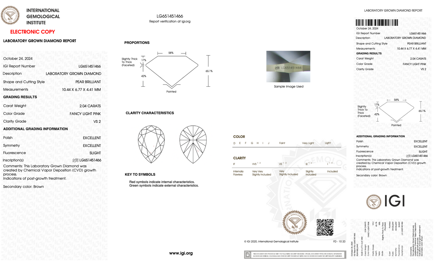 IGI Certified Lab Grown Loose Diamond | Pear Cut Diamond for Engagement Ring