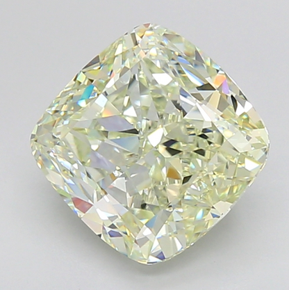 5 Carat Cushion Cut Fancy Light Yellow Lab Grown Diamond | IGI Certified, VVS2 Clarity, Ideal for Engagement Rings