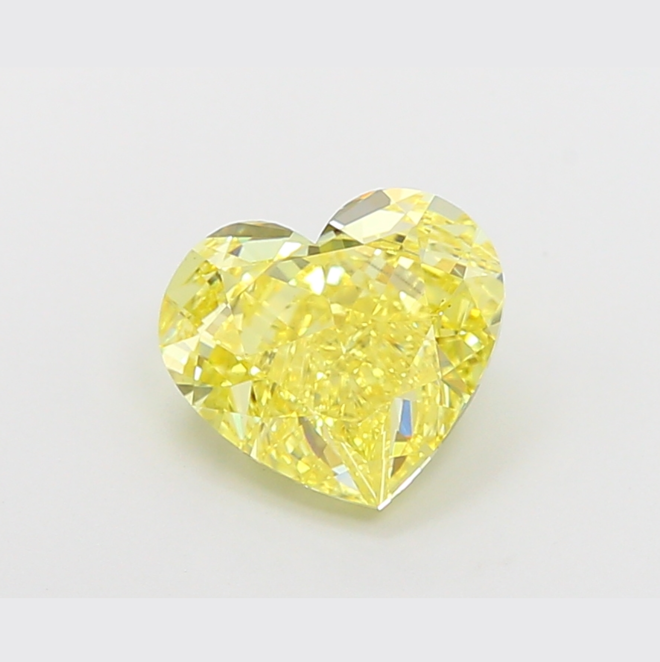 IGI Certified Heart Cut 2.50 Carat Lab Grown Diamond | Fancy Yellow Lab Grown Diamond for Engagement Ring