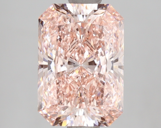 3 Carat Radiant Cut Fancy Vivid Pink Lab Grown Diamond | IGI Certified Diamond for Engagement Ring