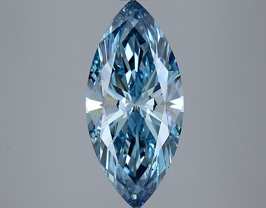3 CT Marquise Cut Blue Color Lab Grown Diamond | IGI Certified Diamond for Engagement Ring