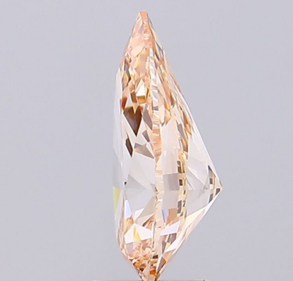 3 Carat Pear Cut Orange Color Lab Grown Diamond | IGI Certified Loose Diamond