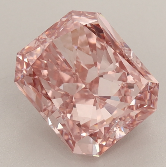 3 CT Fancy Vivid Pink Color Radiant Cut Lab Grown Diamond | IGI Certified Loose Diamond