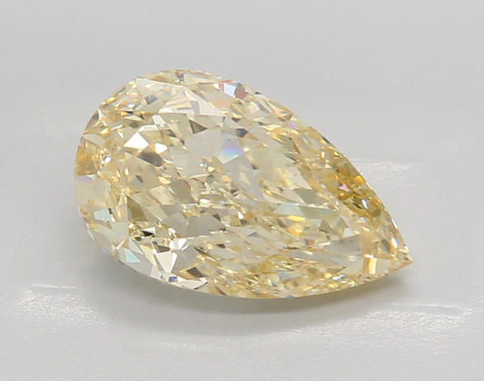 3.51 Carat Fancy Yellow Color Pear Cut Lab Grown Diamond | IGI Certified Loose Diamond for Engagement Ring & Jewelry